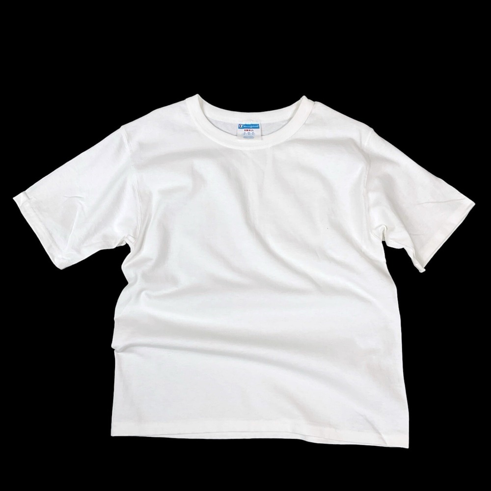 Champion T-Shirt Women Small White Short Sleeve Logo Top Cotton NWOT
